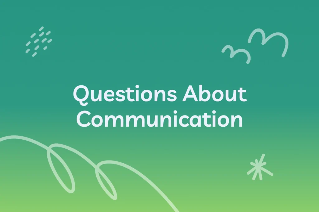 image questions about communication